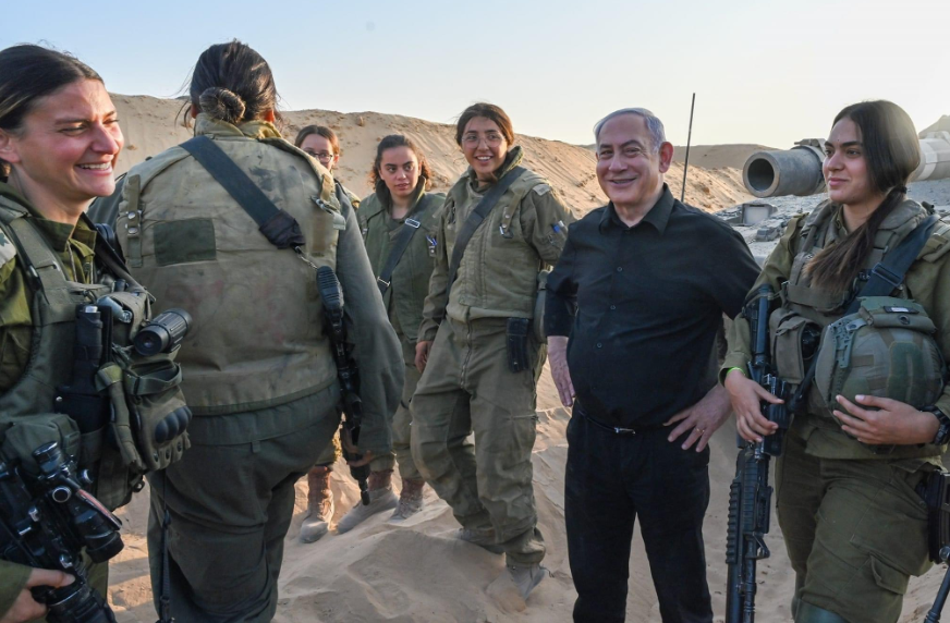 Israel Prime Minister Benjamin Netanyahu meets with members of Israeli Defence Forces (IDF). PHOTO/@netanyahu/X