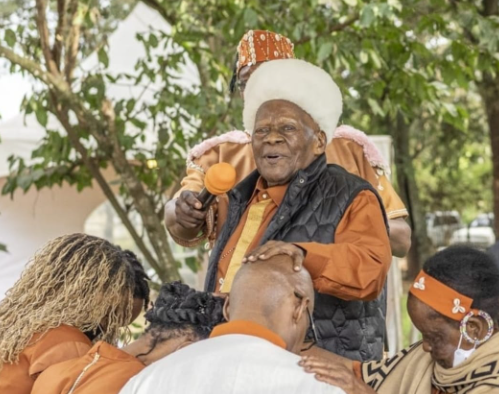 Maina Wanjigi blesses Jimmy Wanjigi to contest for President in December 7, 2021. PHOTO/@JimiWanjigi/X