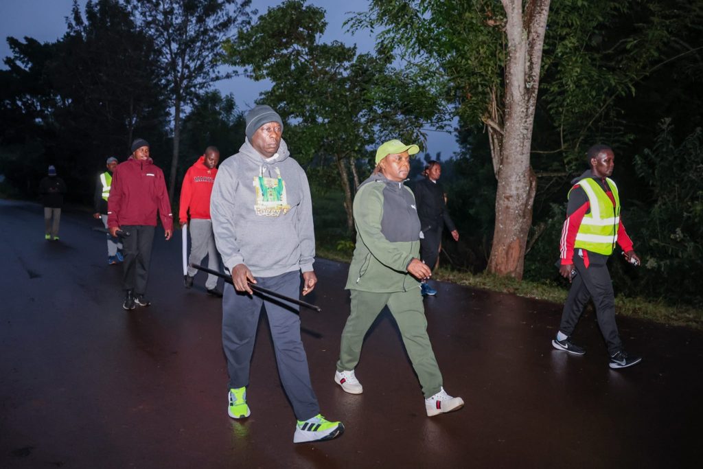 Deputy President Rigathi Gachagua and wife Dorcas stroll in Hombe Forest post PHOTO/ ttps://www.facebook.com/DPGachagua