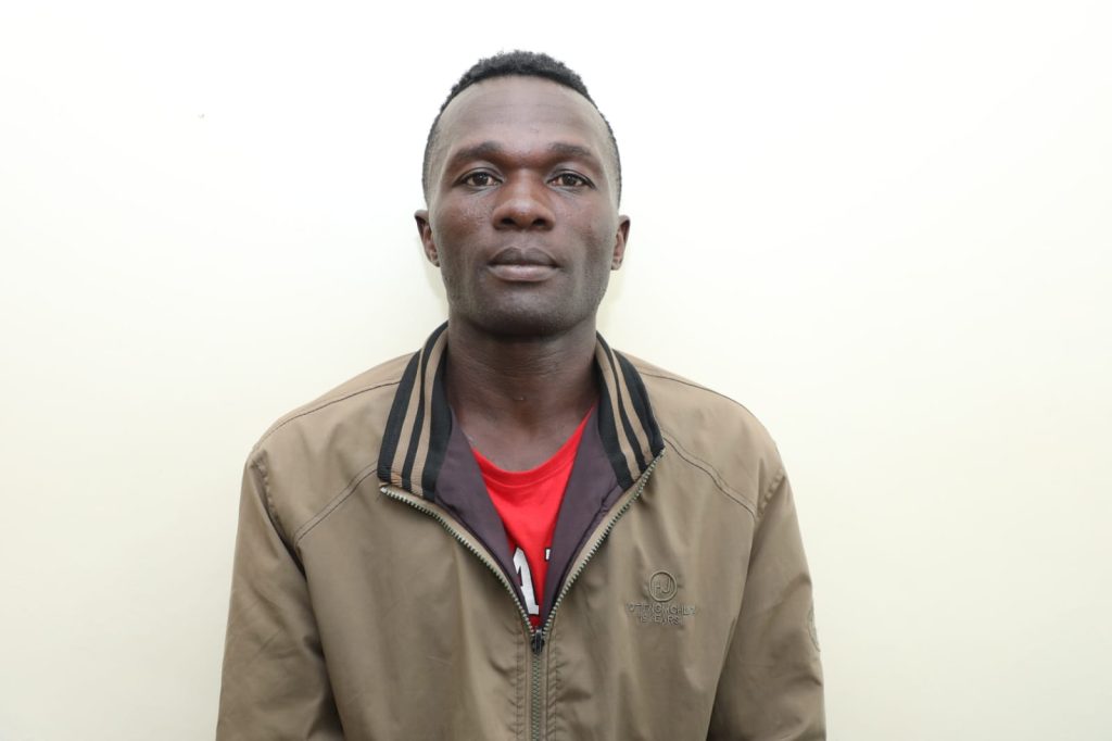 Collins Jumaisi Khalusha, the main suspect in Kware murders. PHOTO/@DCI_Kenya/X