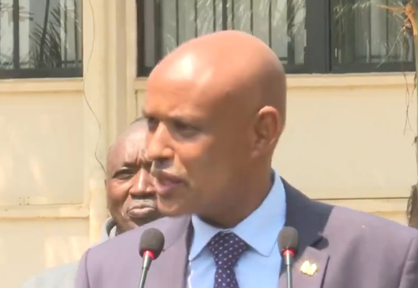 DCI Director Amin Mohamed addressing the press on Monday July 15, 2024. PHOTO/Screengrab by K24 Digital