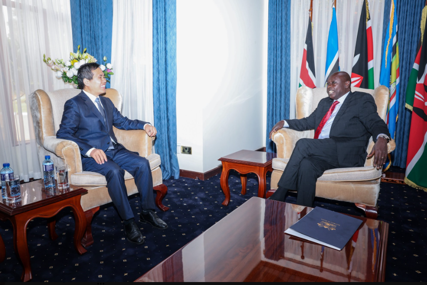 Deputy President Gachagua with China's ambassador to Kenya Zhou Pingjian