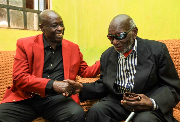 Deputy President Rigathi Gachagua visiting musician Wanganangu on Sunday July 21, 2024. PHOTO/@rigathi/X