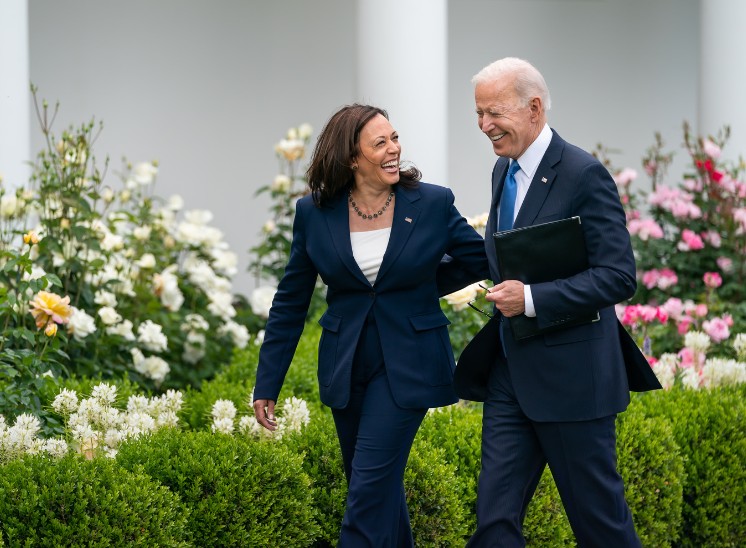 Joe Biden with Kamala Harris