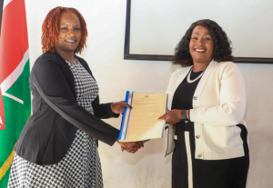 Joyce Gituro with Machakos Governor Wavinya Ndeti