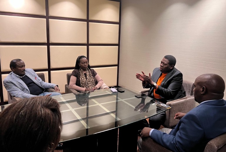 Martha Karua in a meeting with other Azimio leaders during a meeting on July 18, 2024. PHOTO/ @MarthaKarua/X