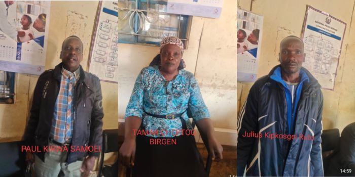 Photo collage of suspects arraigned in connection with land fraud. PHOTO/@DCI_Kenya/X