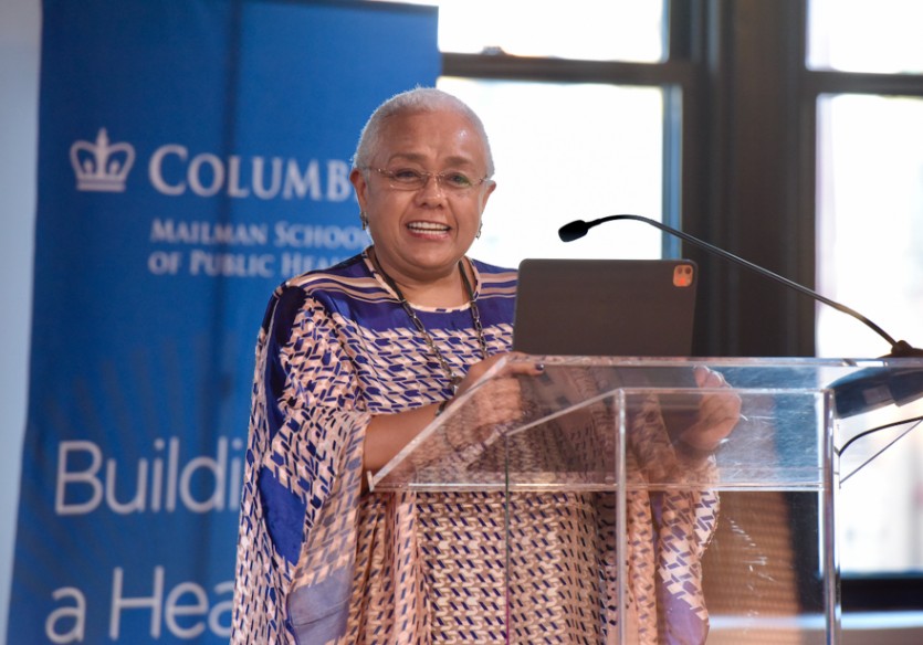 Former First Lady Margaret Kenyatta delivering a speech at the at the Global First Ladies Academy Programme in New York, USA. PHOTO/@4thPresidentKE/X