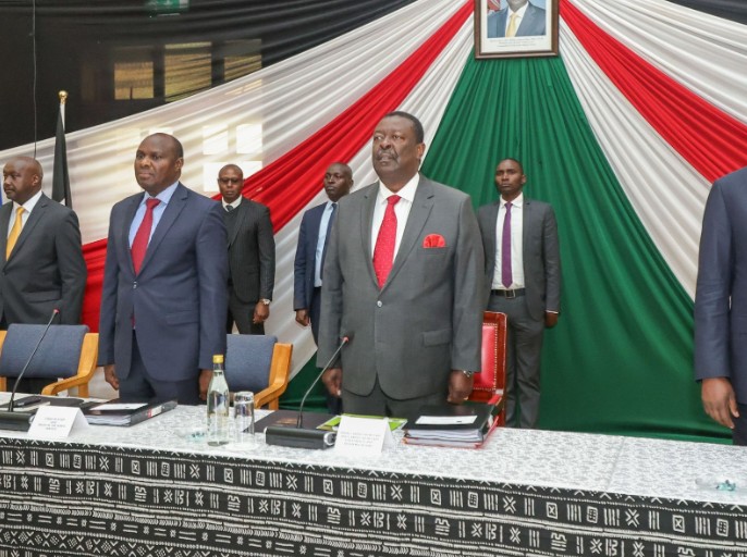 Prime Cabinet Secretary Musalia Mudavadi and the head of Public Service, Felix Koskei during the second National Development Implementation Committee (NDIC) on Thursday, July 11, 2024. PHOTO/@OfficePCS_KE/X