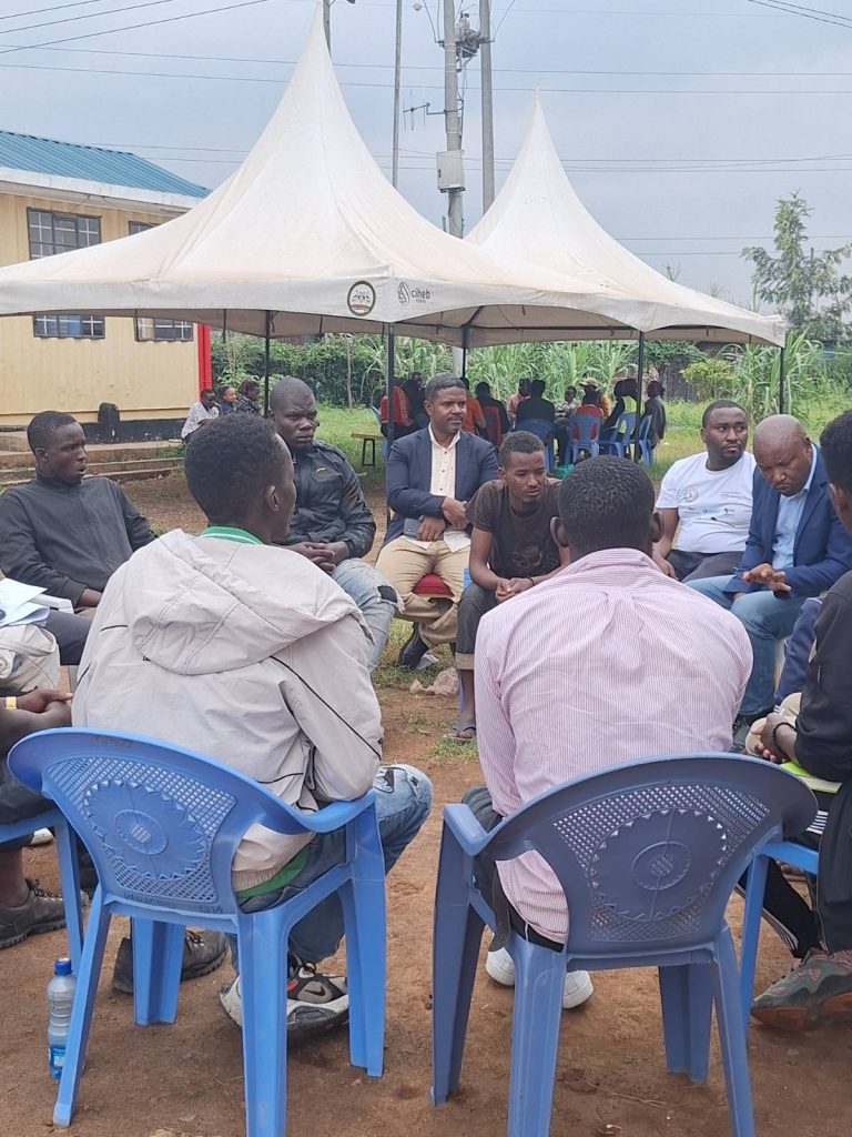 Mukuru Kwa Njenga youths involved in retrieval of bodies at Kware undergoing counselling sessions. PHOTO/@husskhalid/X