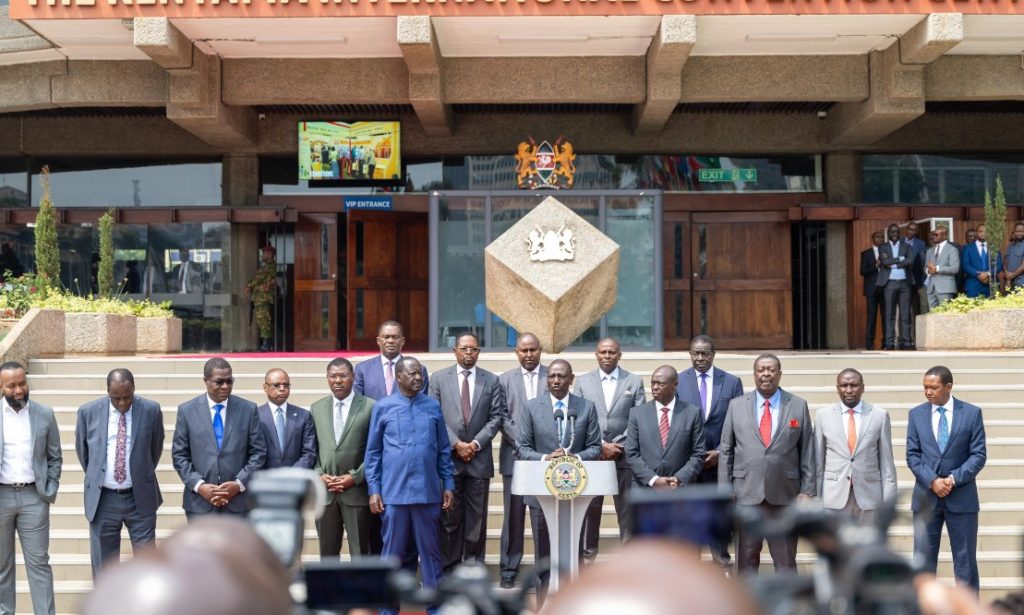 President William Ruto and Kenyan legislators at KICC during assenting of Bill. PHOTO/@WilliamsRuto/X