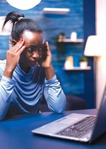 A visibly stressed person. PHOTO/PRINT