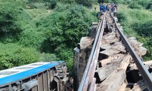 Magadi bound commuter train was this morning involved in an accident at KMQ Kajiado West. One person reported dead, 30 injured. PHOTO/Christine Musa