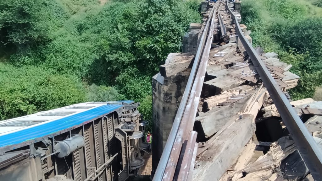 Kajiado - Magadi bound commuter train rolls over. PHOTO /Christine Musa