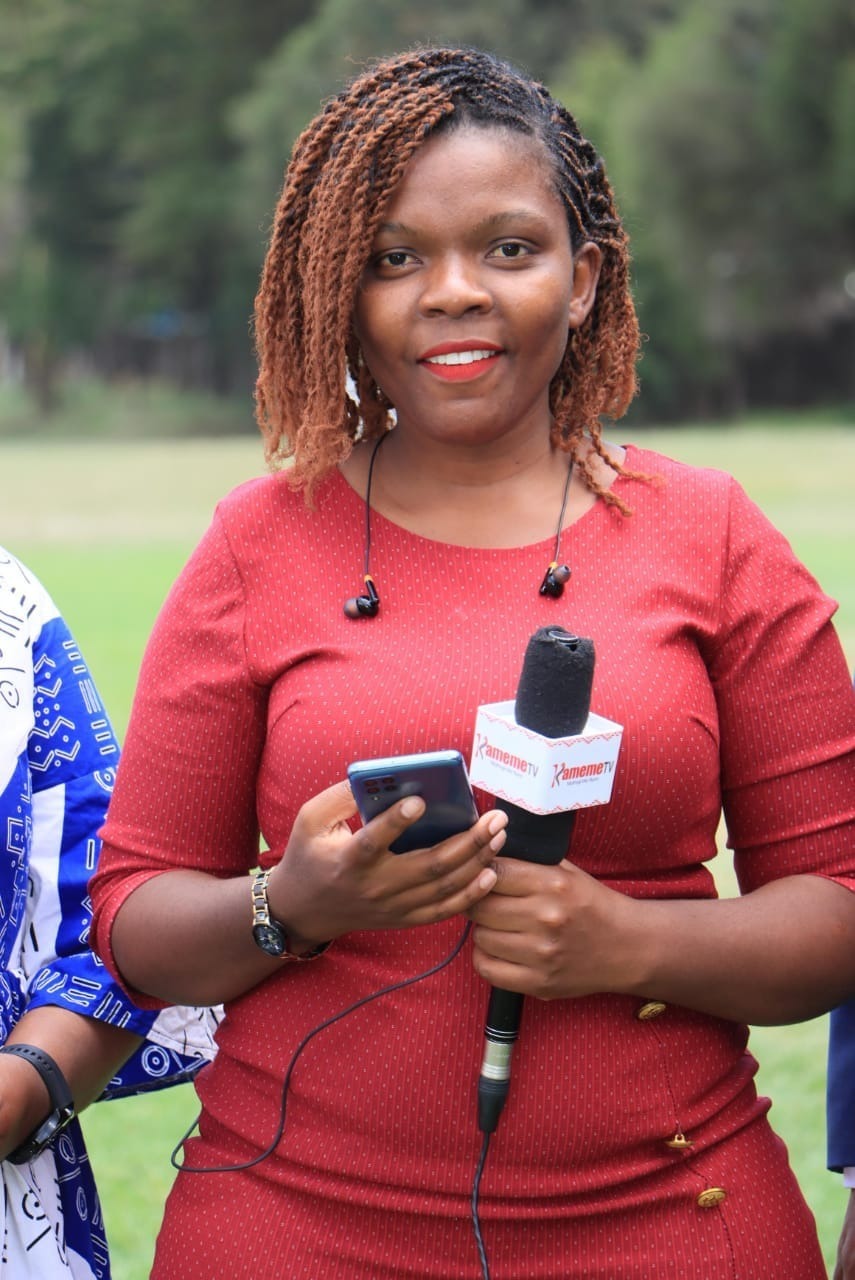 Kameme TV reporter Catherine Wanjeri. PHOTO/https://web.facebook.c*m/catherine.kariuki2?_rdc=1&_rdr