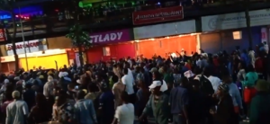 Hundreds stage protests in Nairobi CBD on Sunday July 7, 2024. PHOTO/ Screengrab by K24 Digital/@the_sambu