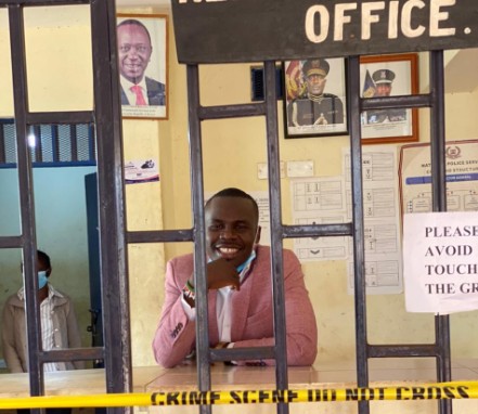 South Mugirango MP Sylvanus Osoro smiles at Keroka Police station in February 15, 2021. PHOTO/@OsoroSylvanus/X