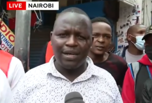 Nairobi trader George Mbugua. PHOTO/Screengrab/K24 TV