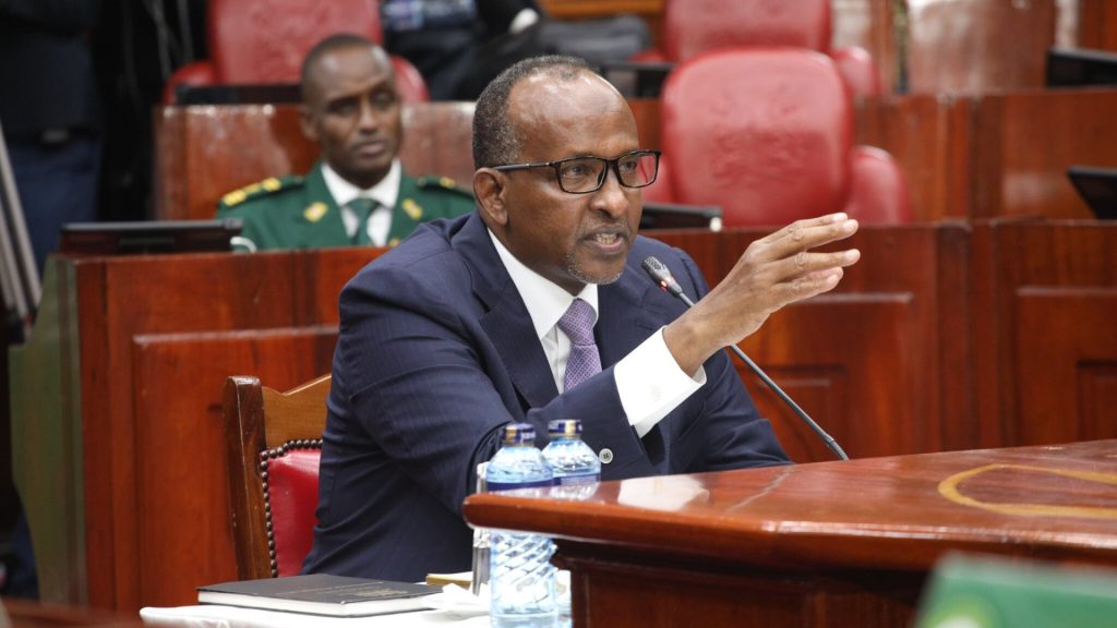 CS nominee for the Ministry of Environment, Climate Change and Forestry Aden Duale. PHOTO/@HonAdenDuale/X