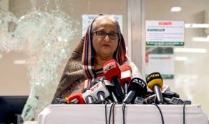 Prime Minister Sheikh Hasina has reportedly quit and fled the country [Handout/Bangladesh Prime Minister's Office. PHOTO/AFP