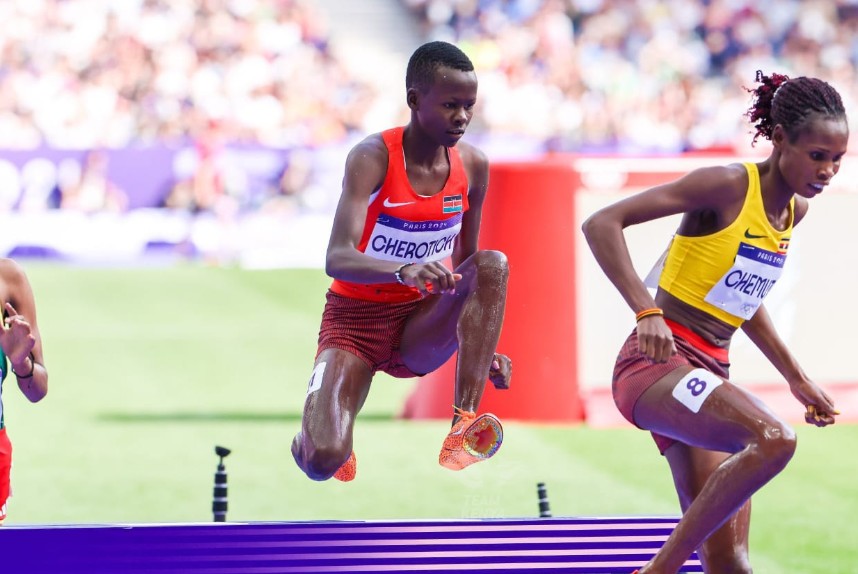 Faith Cherotich Secures Bronze in 3000m steeplchase. PHOTO/@kipmurkomen/X