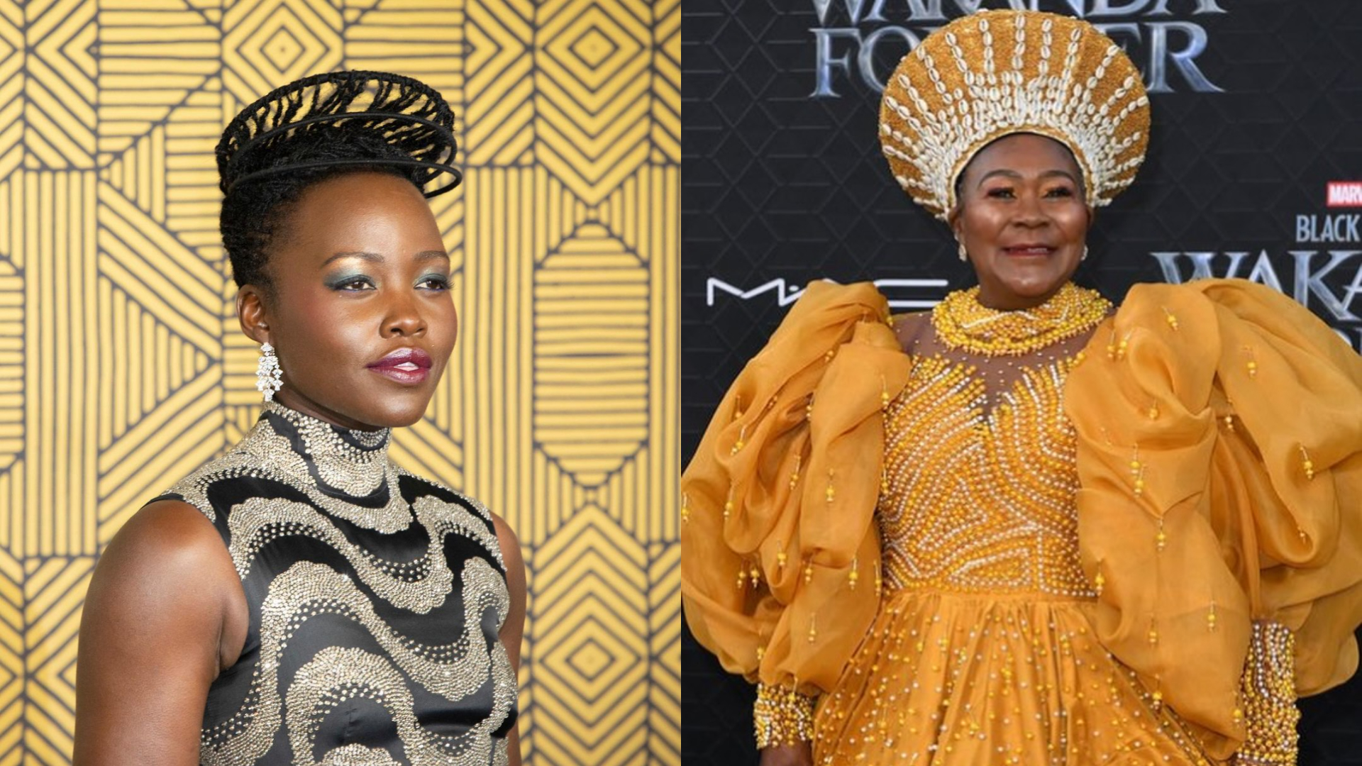 American-based Kenyan actress Lupita Nyong'o and late actress Connie Chiume. PHOTO/@lupitanyong'o/@conniechiume/Instagram