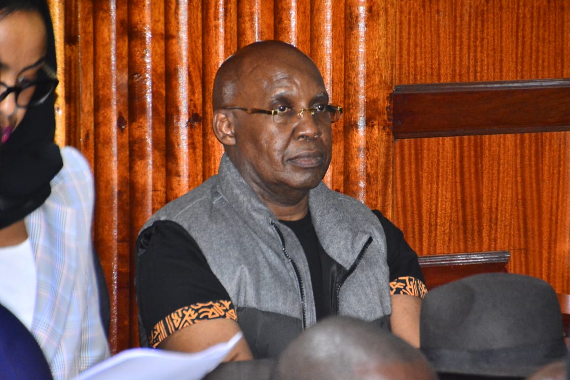 Businessman Jimi Wanjigi at Milimani Law Courts on Tuesday, August 20, 2024. PHOTO/@skmusyoka/X