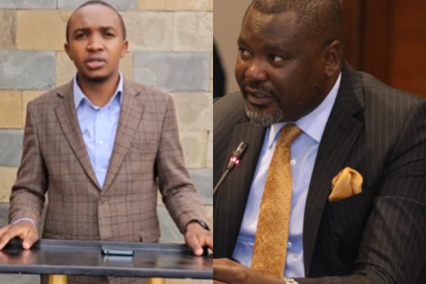 A photo collage of popular blogger and lawyer Kebaso Morara and Mbeere North MP Geoffrey Ruku. PHOTOs/@@gk_ruku &@MoraraKebasoSnr/X