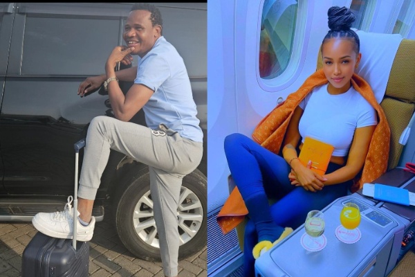 A photo collage of Mumias East MP Peter Salasya and socialite Huddah Monroe. PHOTO/@peter_salasya &@huddahthebosschick/Instagram