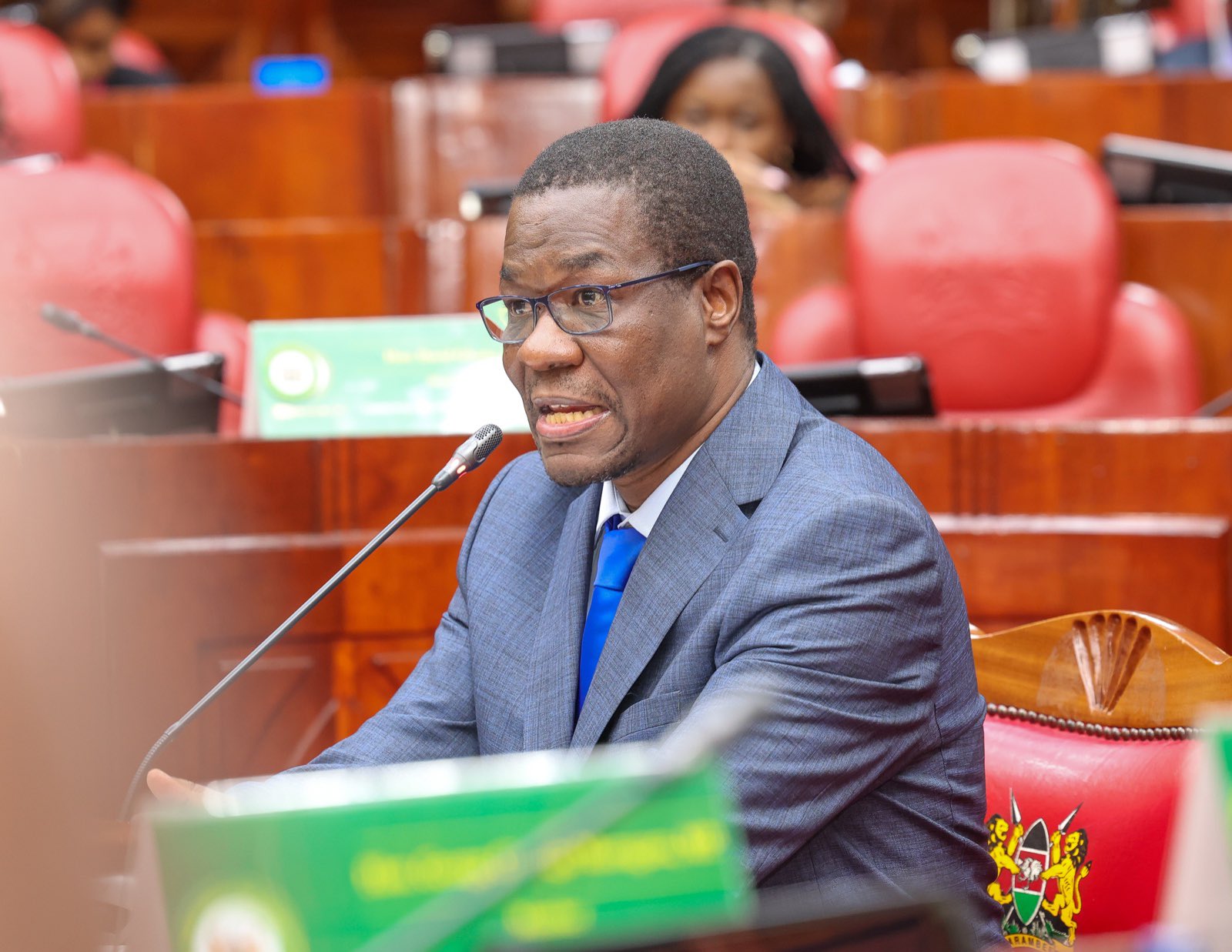 Ugunja MP and Energy CS nominee Opiyo Wandayi during his vetting on Saturday, August 3, 2024. PHOTO/@NAssemblyKE/X