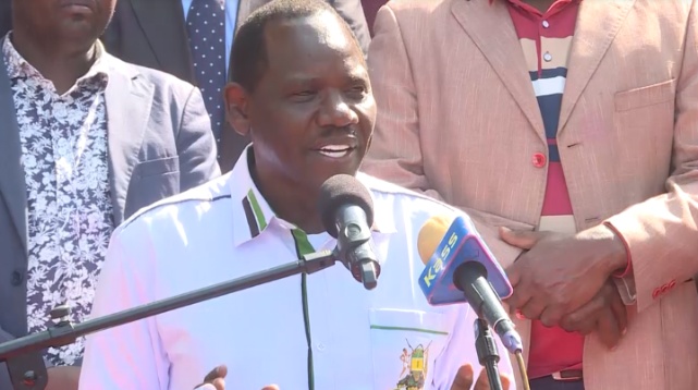 Uasin Gishu governor Jonathan Bii during a presser on August 5, 2024. PHOTO/Screengrab by K24 Digital