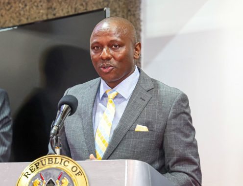 Leader of Majority Kimani Ichung'wah speaking during the signing of the IEBC Amendment Bill on July 9, 2024. PHOTO/@KIMANIICHUNGWAH/X