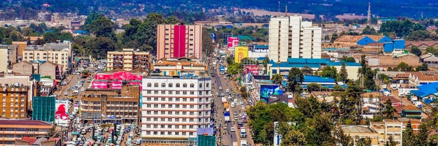 The aerial view of Eldoret City.