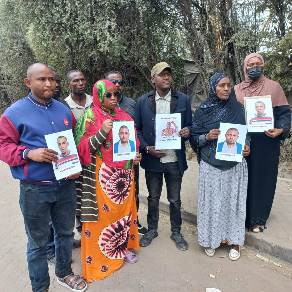 Family and friends of missing brothers Longton Jamil, Aslam Longton and Free Kenya Movement chairman Bob Njagi are in a frantic search for their kin. PHOTO/Christine Musa