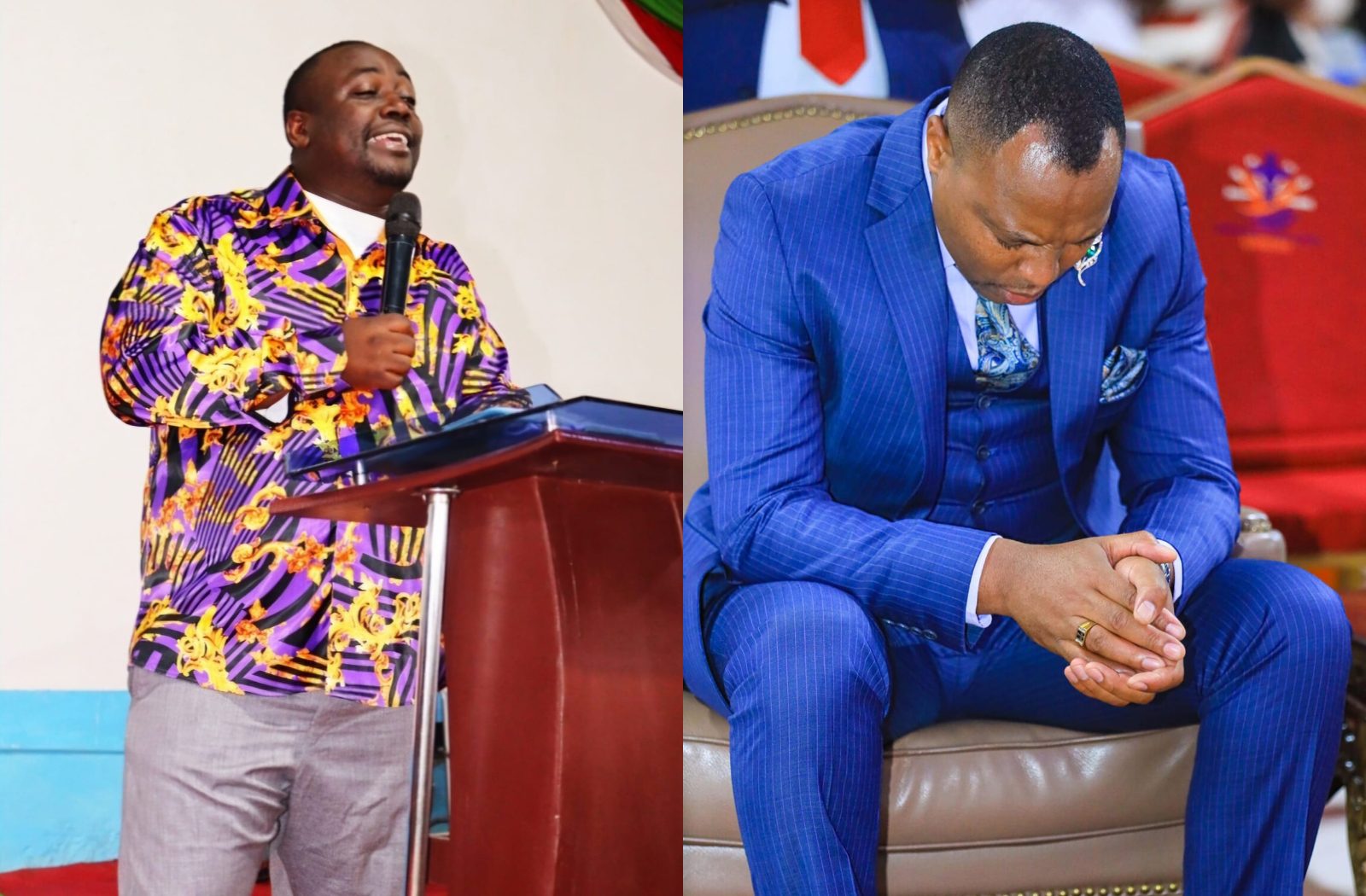 A collage of Pastor Victor Kanyari and Bishop Kiengei. PHOTO/https://www.facebook.com/prophetkanyari, https://www.facebook.com/muthee.wawatoria