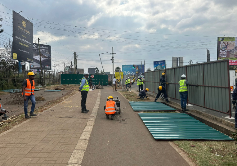 KURA starts construction of Junction Mall flyover. PHOTO/@KURAroads/X