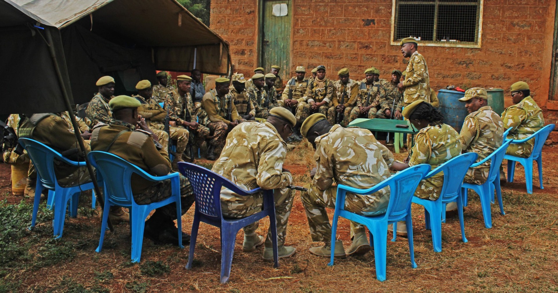 KWS rangers during a briefing. PHOTO/@KWSKenya/X