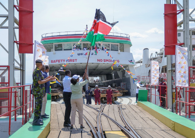 Defence CS Soipan Tuya flags MV Uhuru II. PHOTO/@HonTuya/X