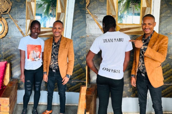 Babu Owino on Wednesday, September 4, 2024, met the lady who tattooed him on her body. PHOTOs/@HEBabuOwino/X