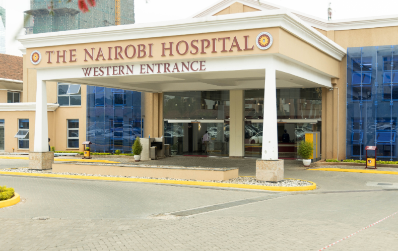 Nairobi Hospital premises. PHOTO/@thenairobihosp/X