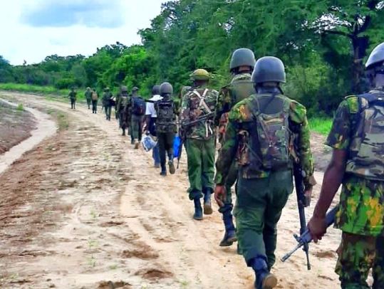 Security officers patrolling Lamu on November 22, 2023. PHOTO/@NPSOfficial_KE/X