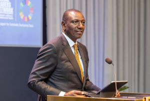 President William Ruto speaks during a high-evel event on securing the health and well-being of women and children on sidelines of the United Nations General Assembly, New York. PHOTO/@WilliamsRuto/X