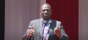 President William Ruto speaking in Nyeri on Sunday September 15, 2024. PHOTO/ Screengrab by K24 Digital