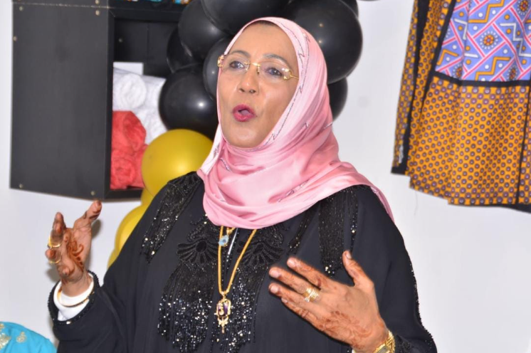 Nominated Senator Shakilla Abdalla Mohamed speaking at a past function. PHOTO/https://www.facebook.com/LamuFahariYangu/