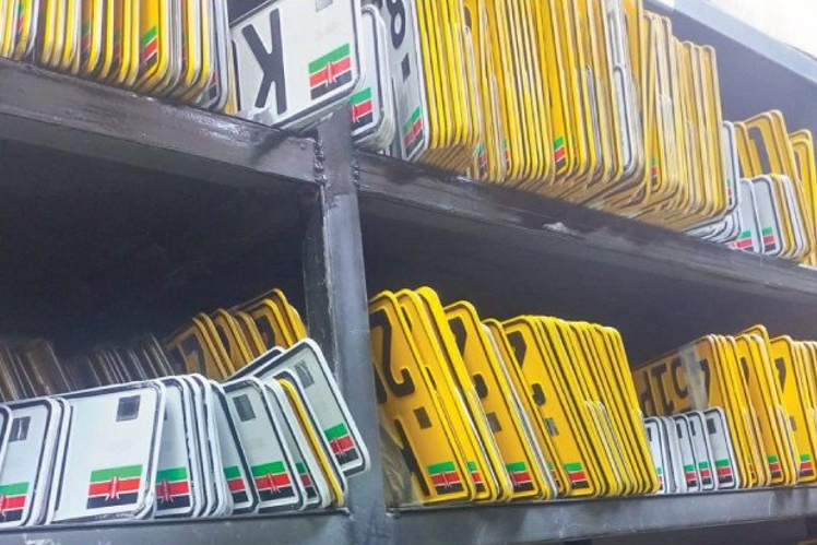 Uncollected number plates at NTSA offices