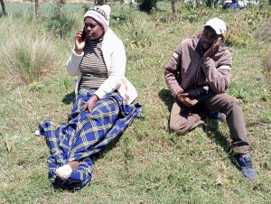 Parents waiting for information on their son. PHOTO/Loise Wambugu