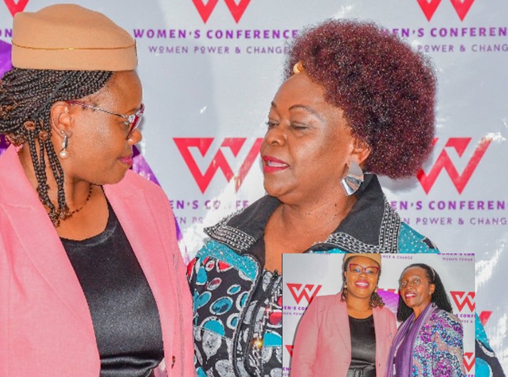 A photo collage of MPs Gathoni Wamuchomba and Millie Odhiambo and politician Martha Karua during a Women's Conference in Nairobi on Friday, September 6, 2024. PHOTOS/@hon_wamuchomba/X