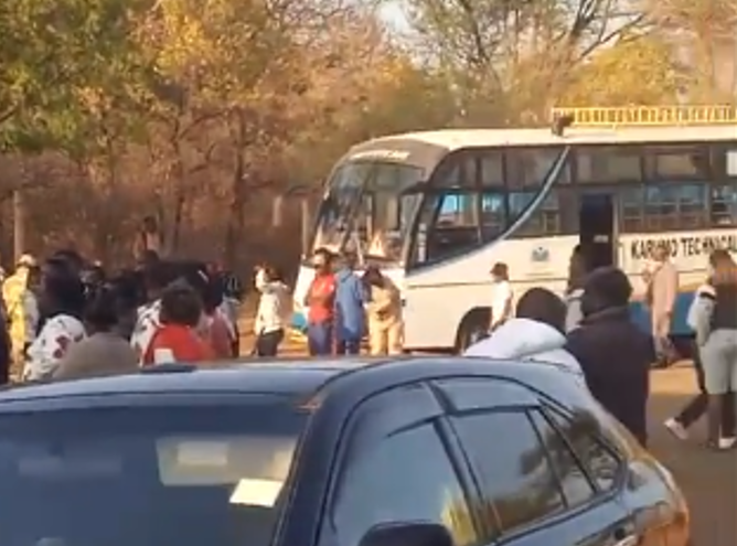 Kenyans arrive at the Meru National Park's Murera gate on Saturday, September 28, 2024. Screengrab by K24 Digital from @rebecca_miano/X