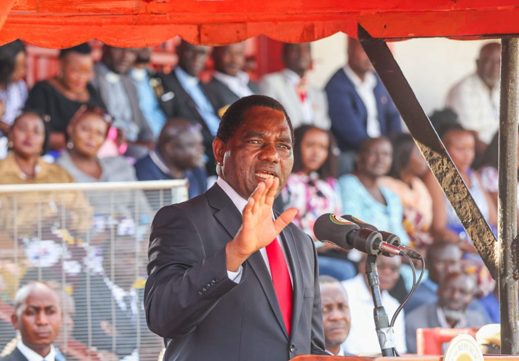 Zambia's President Hakainde Hichilema. PHOTO/https://www.facebook.com/hakainde.hichilema