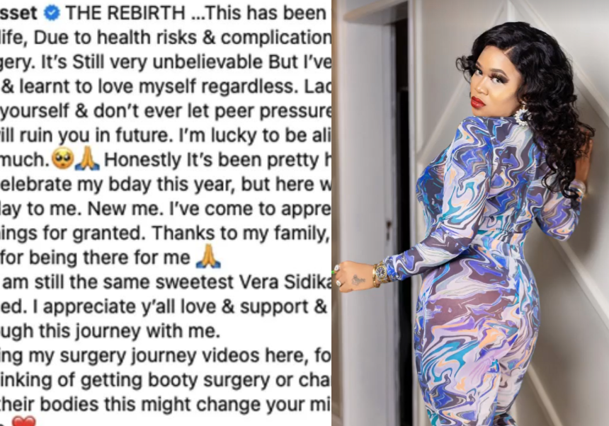 Vera Sidika explains why she did not celebrate her birthday in 2022. PHOTOs/@queenveenbosset/Instagram